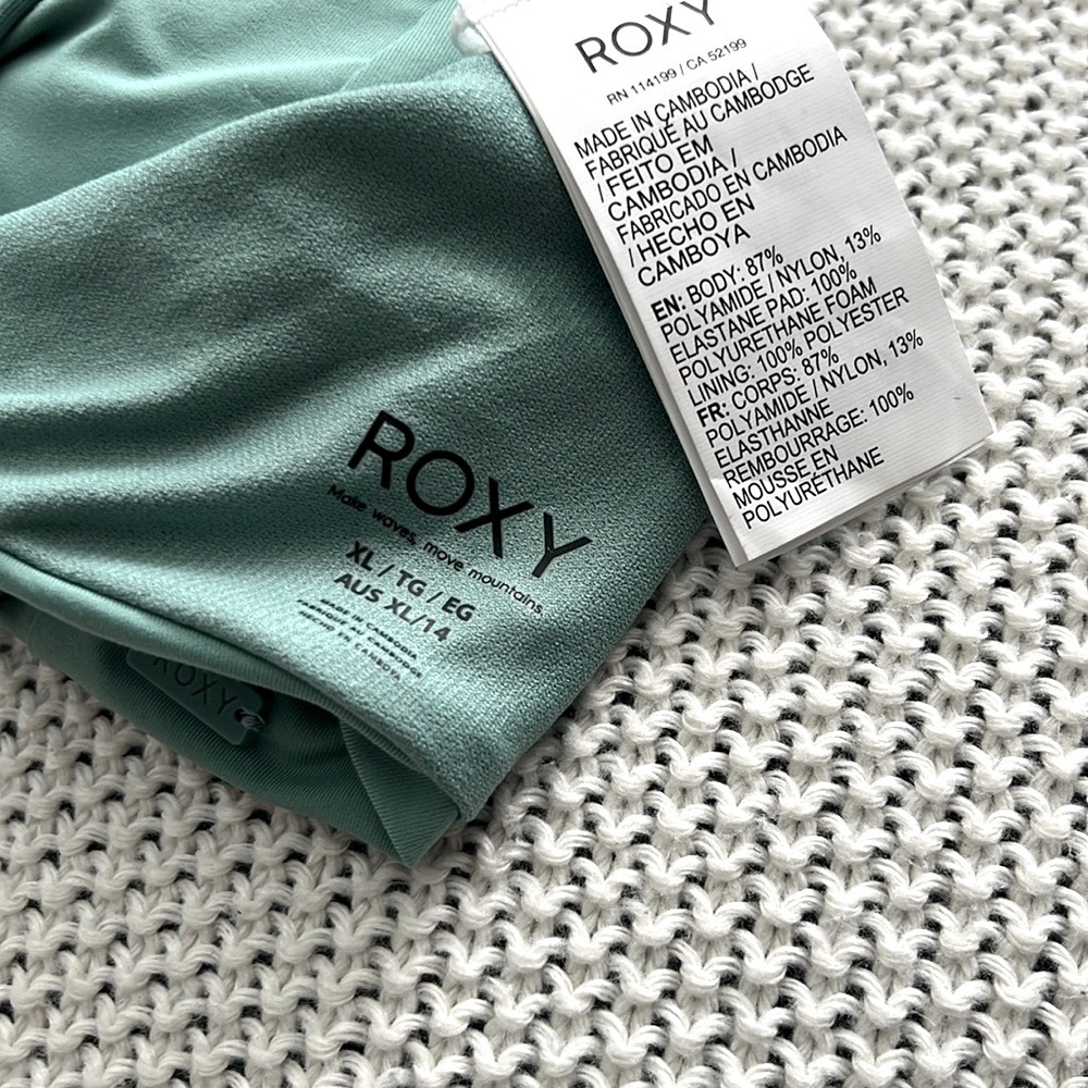 Roxy Teal Swim Top - Picture 4 of 4